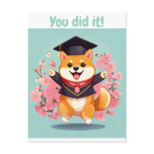 Happy Shiba INU Afstuderen - afstuderen Card