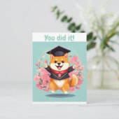 happy shiba inu graduation - carte de graduation (Debout devant)