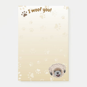 Happy Shih Tzu Hondenliefhebber I Woof You Paws Post-it® Notes