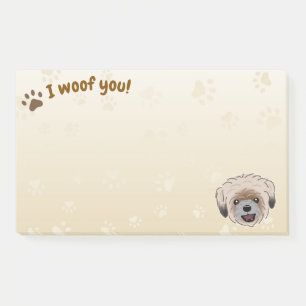 Happy Shih Tzu Hondenliefhebber I Woof You Paws Post-it® Notes