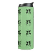 Happy Silhouette Dancers Green Thermosbeker (Gedraaid links)