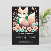 Happy Simple Fox Digitale Verjaardag Kaart (Staand voorkant)