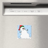 Happy Simple Snowman Magnet Magneet (Insitu (Vaatwasser))