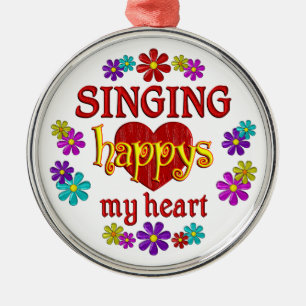 Happy Singing Metalen Ornament