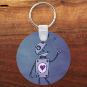 Happy Singing Retro Robot Sleutelhanger (Voorkant)