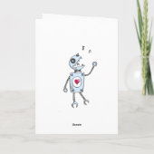 Happy Singing Robot Birthday Kaart (Achterkant)