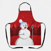 Happy Singing Snowman Kerstmis Schort (Voorkant)