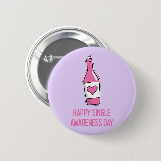 Happy Single Awareness Day Button (Voorkant /achterkant)