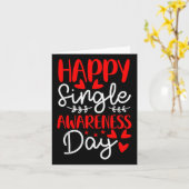 Happy Single Awareness Day - Grappige valentijnen Kaart (Gele Bloem)