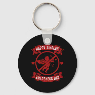 Happy Singles Awareness Day Anti-Cupid Anti-Valent Sleutelhanger