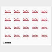 Happy Singles Awareness Day Text Design Ronde Sticker (Vel)