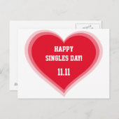 Happy Singles Day Kaarten (Voorkant / Achterkant)