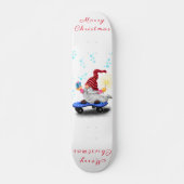 Happy Skater Gnome avec cadeaux Skateboard Noël (Devant)