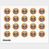 Happy Skeleton Halloween Graveyard Sticker (Vel)