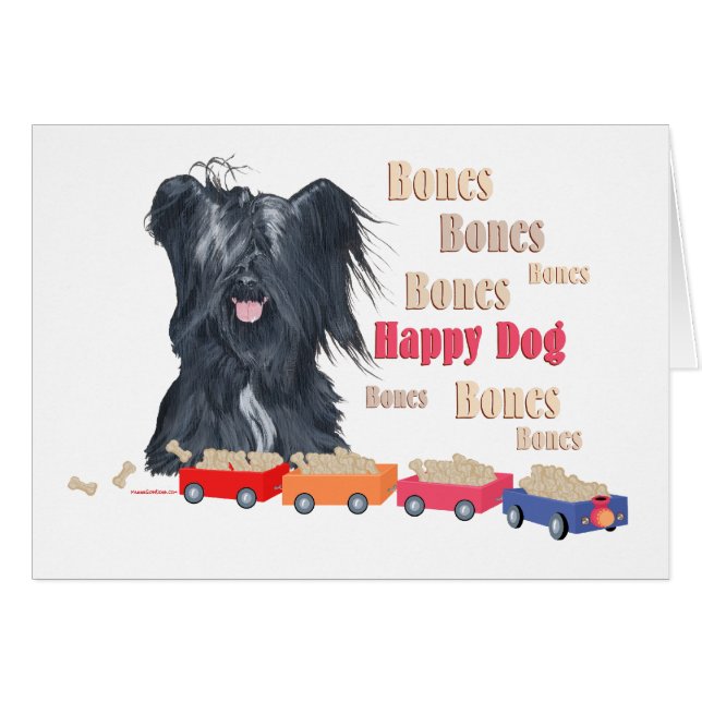 Happy Skye Terrier - Bones ! (Devant horizontal)