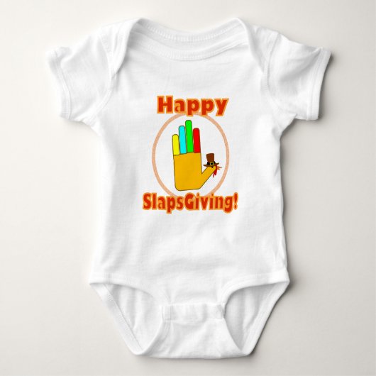 Happy Slapsgiving-ontwerp Romper (Voorkant)