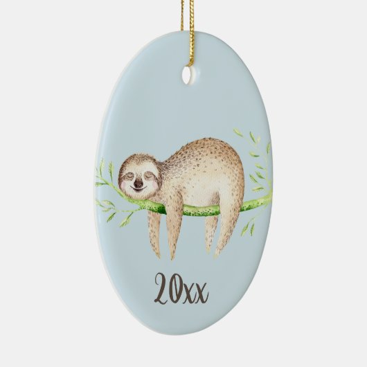 Happy Sloth Keepomwille Keramisch Ornament (Rechts)