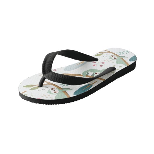 Happy Sloth Pattern Kinder Teenslippers (Schuin)