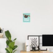 Happy Sloth Poster (Thuiskantoor)