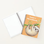 Happy Sloth Waterverf - Aangepaste schets Notitieboek (Binnen)