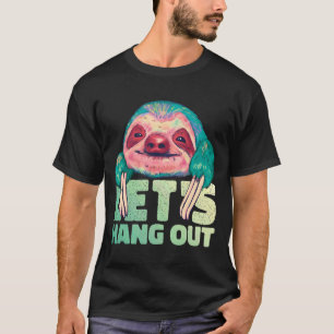 Happy Sloth Waterverf laat dieren ophangen T-shirt