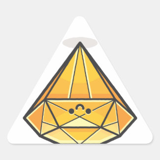Happy Smile Diamond Driehoek Sticker