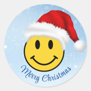 Happy Smile Père Noël Classic Round Sticker