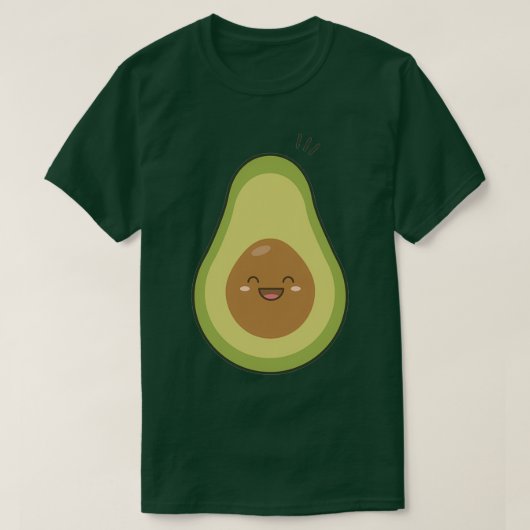 Happy Smiling Avocado T-shirt (Design voorkant)