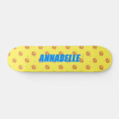 Happy Smiling Faces Blue name Skateboard (Horizontaal)