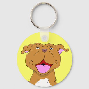 Happy Smiling Pit Bull Sleutelhanger