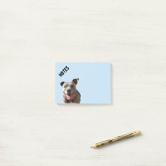Happy Smiling Pitbull Post-it® Notes (Op bureau)