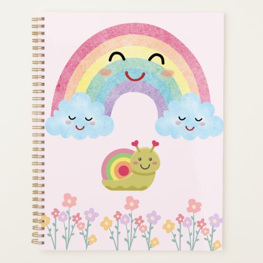 Happy Smiling Rainbow with Cute Snail & Fluffy (Devant)