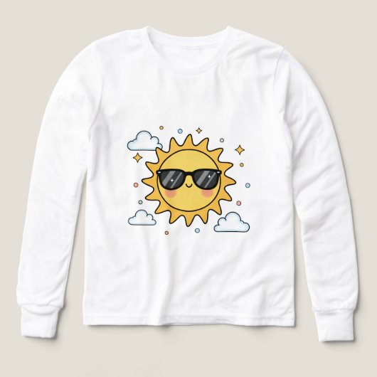 Happy Smiling Sun Cartoon - Minimalist Kawaii Suns (Voorkant)
