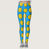 Happy Smiling Sun Face Pattern Leggings (Voorkant)