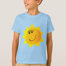 "Happy Smiling Sun" Felgeel Grafisch Jongens T-shi