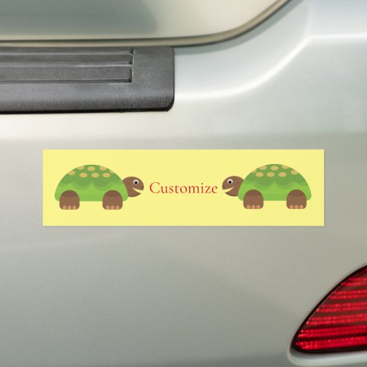 Happy Smiling Turtle Thunder_Cove Bumpersticker (Op auto)
