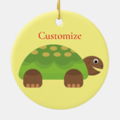 Happy Smiling Turtle Thunder_Cove Keramisch Ornament (Achterkant)