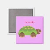 Happy Smiling Turtle Thunder_Cove Magneet (Voorkant / Achterkant)