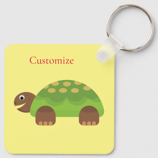 Happy Smiling Turtle Thunder_Cove Sleutelhanger (Achterkant)