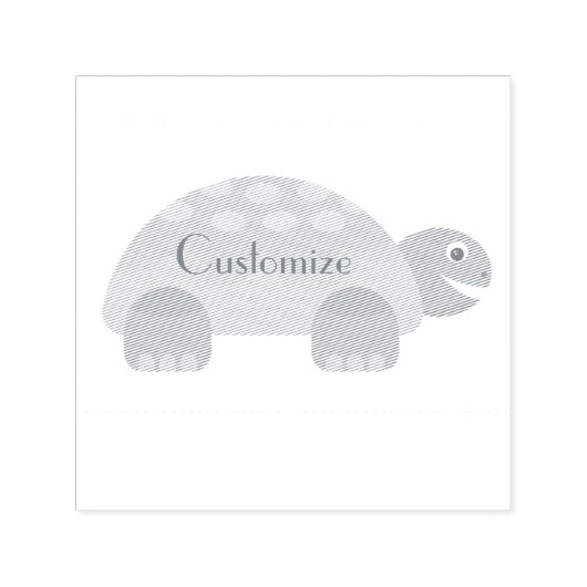 Happy Smiling Turtle Thunder_Cove Zelfinktende Stempel (Design)