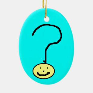 Happy Smiling-vraag Mark Emoji, Kinder kunst Keramisch Ornament