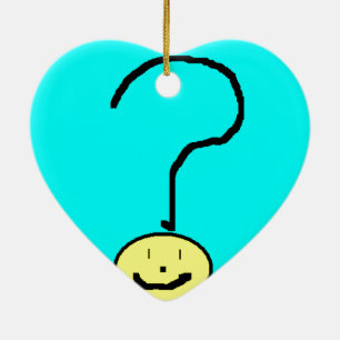 Happy Smiling-vraag Mark Emoji, Kinder kunst Keramisch Ornament