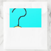 Happy Smiling-vraag Mark Emoji, Kinder kunst Rechthoekige Sticker (Tas)