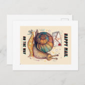 Happy Snail Mail Postcard Briefkaart (Voorkant / Achterkant)