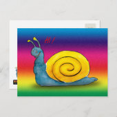 Happy snail - modèle de carte postale (Devant / Derrière)