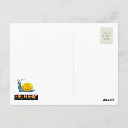 Happy snail - modèle de carte postale (Dos)