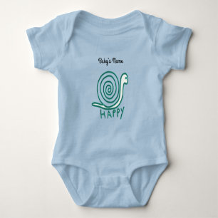 Happy Snail: personaliseer de naam van de Baby Romper
