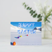 Happy snewy Easter Briefkaart (Staand voorkant)