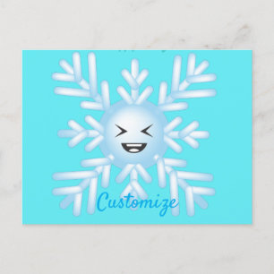 Happy Snowflake Emoticon Thunder_Cove Briefkaart
