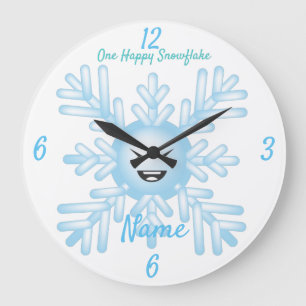 Happy Snowflake Emoticon Thunder_Cove Grote Klok